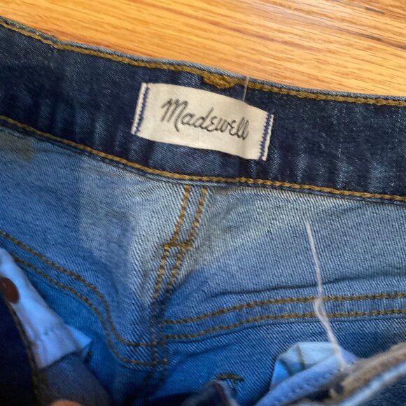 Madewell Sz 26 Cruiser Straight Ankle Jeans 10" High-Rise Stretch Dark Wash - Picture 2 of 5